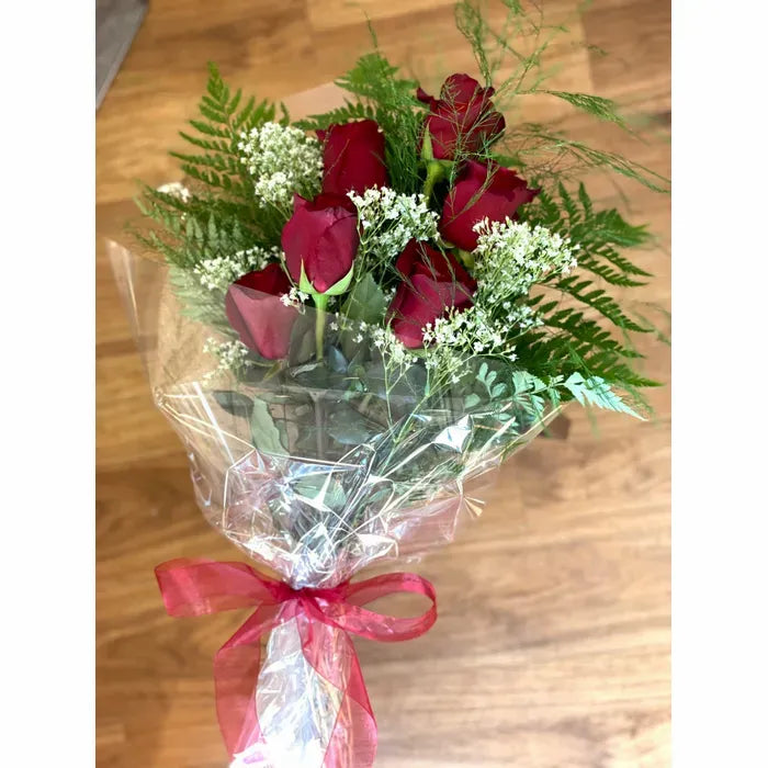 Half Dozen Roses Flatlay