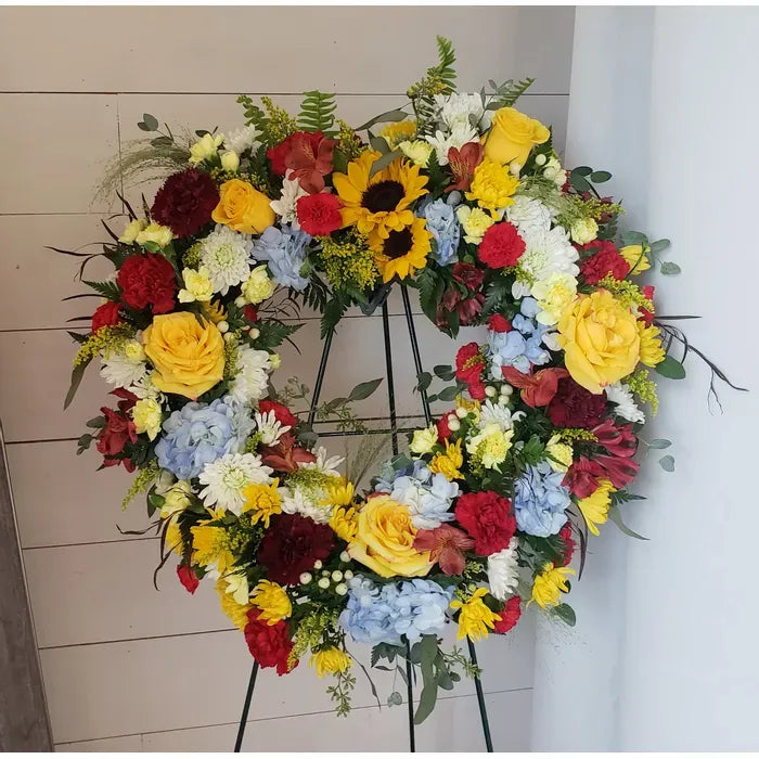 Hearts at Sunset Wreath